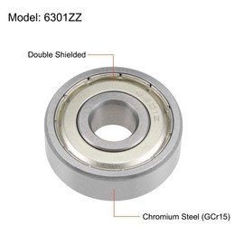 TOP-VIGOR 1Pcs 6200ZZ Deep Groove Ball Bearings, Z2 25mm x 52mm x 15mm Double Sealed Industrial Bearings, Chrome Steel Skateboard Bearings for Electrical Instrument Equipment