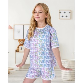 Zelbuck Summer Monkey Short Set 2 Piece Beach Clothing Outfit Y2k Preppy Loungewear Pjs Holiday Vacation Tracksuit Multi