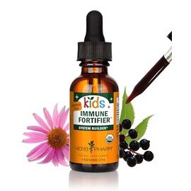 Herb Pharm Kids Immune Fortifier: Alcohol-Free Organic Immunity Supplement with Elderberry & Echinacea, Liquid Herbal Formula, 1 oz