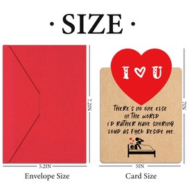 ARUSIMA Funny Anniversary Card for Husband Wife- Sarcastic Snoring Valentines Card for Him Her, Unique Love Card for Couple, Birthday Card for Fiance Boyfriend Girlfriend, Valentines Day Gifts