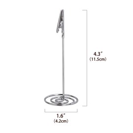 Tincogo 12pcs Place Card Holder Memo Holder Clip Photo Holder Table Number Holder Sliver