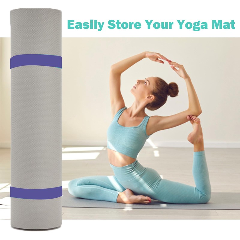 Risipu Yoga Mat Strap Slap Band, One Snap Keep Exercise