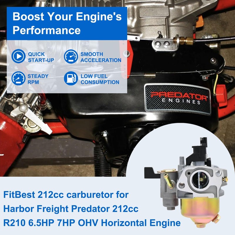 FitBest GX160 Carburetor for Honda GX120 GX200 5.5HP 6.5HP Engines