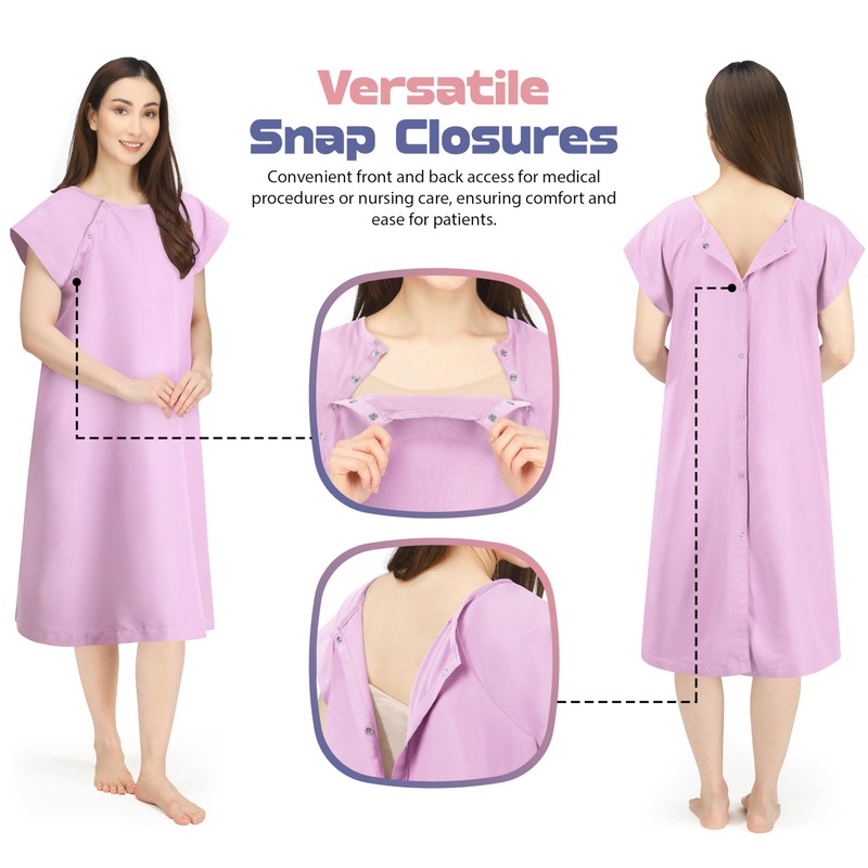 NY Threads Women's Hospital Gown Soft and Stylish Comfortable Patient