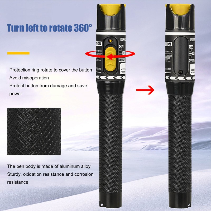 50KM 50mW Fiber Optic Visual Fault Locator Aluminum Alloy VFL