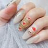 Brown Cree Bear Handmade Nail Tips - Stiletto / 브라운크리곰돌