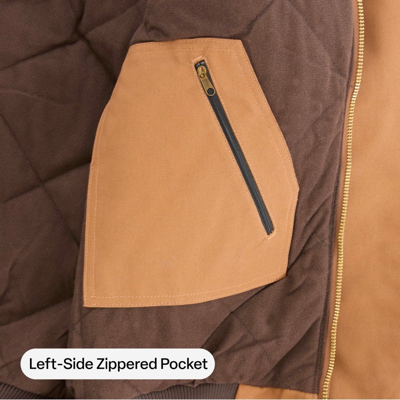 Berne Men's Heritage Duck Hooded Active Work Jacket, 6X-Large Tall,