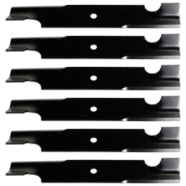 USA Mower Blades U15180BP (6) High-Lift Replacement Blades for Exmark 103-6387 103-6387-S 103-6402-S Length 18 in. Width 2-1/2 in. Thickness .250 in. Center Hole 15/16 in. 52 in. Deck