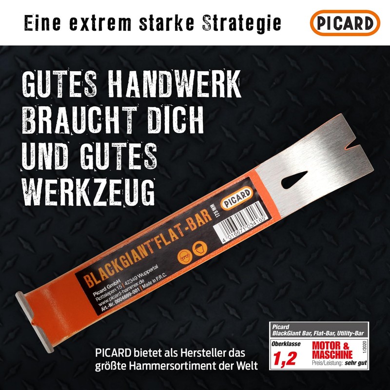 Picard BlackGiant® 0004699-001 Flat Bar No. 46X 175 mm Forged