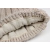 Ever Bloom Women's Knitted Hat with Faux Fur Bobble Removable,