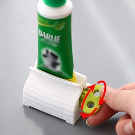 AIMALL 3X Toothpaste Squeezer and Dispenser, Bathroom Tube Easy Stand Dispenser Rolling Holder Seat, Multi-Use for Toothpaste, Creams, Lotions, Paints - Compact and Portable Design