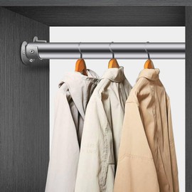 4 Packs Heavy Duty Closet Rod Bracket, Stainless Steel U Shaped Rod Bracket with Screw, for Closet Shower Curtain Rod, Wardrobe, Cabinet (Silver)