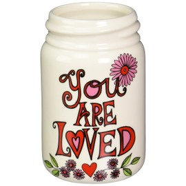 Enesco Our Name is Mud by Lorrie Veasey You are Loved Mason Jar, 6-Inch