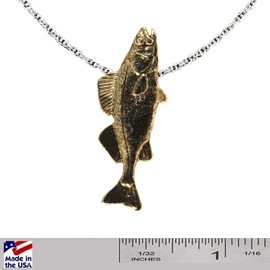 Creative Pewter Designs Gold Plated Walleye Pendant FG075PEN
