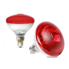 JZAHYUK 150W Chicken Heat Lamp Bulbs, Infrared Heat Lamp for Chickens, Heat Light Bulb for Brooder Coop, Food Service, Chicks, Pet, Reptile (2 Pack)