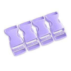 Violet Set of 4 Buckles for 3/4 inch Wide Webbing Straps Quick Side Release Plastic Buckle Clip Plastic Snap Fastener Clip Heavy Duty Replacement Dual Adjustable for Backpack Belt Dog Collars