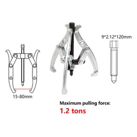 JNNJ Puller Tool Bearing, Inner Bearing Puller, 3 Arms, Gear Puller, Bearing Puller, Three-Jaw Puller, Handle Puller, Inner Puller Wheel Bearing (10 cm)