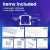 Muzata 10Pack 3.3FT/1M Plaster-In LED Channel Trimless Recessed LED Strip