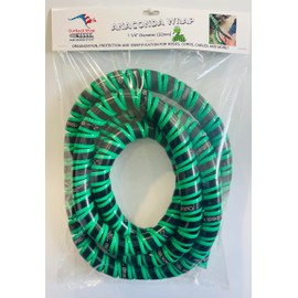 Outback Wrap - Anaconda Hydraulic Hose Management Protector and Tagging Wraps for Farming and Agriculture Equipment, Tractors, Harvesters, Planters, and Sprayers-32mm Diameter- 10 Foot (Green)