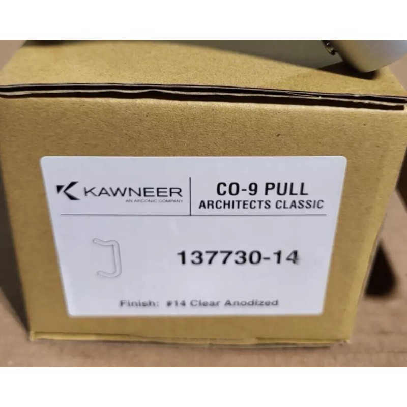 Kawneer 137730-14 Architects Classic Door Pull 9" CTC CLEAR ANODIZED