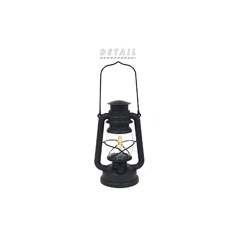 Global Arrow LUMO L04-8002 Edison Lantern Light, BK, Size: Approx.