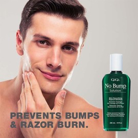 GiGi No Bump Skin Smoothing Topical Solution for after shaving, waxing or laser hair removal treatment 8 oz