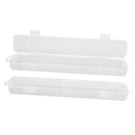 Operitacx Pack of 2 Storage Boxes for Brush Reach Brush Case Storage Baskets for Shelves Brush Case Pencil Boxes Pens Storage Box Case Transparent Pencil Case Plastic