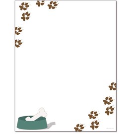 Dog Bone Letterhead Laser & Inkjet Printer Paper (25 Sheets)