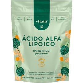 Vitatú | Suplemento Alimenticio con Ácido Alfa Lipóico 600 mg por Porción | 120 Cápsulas con Cúrcuma | Antioxidantes Naturales para la Salud Celular y el Bienestar General