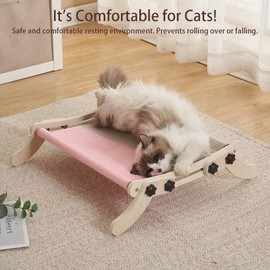 Cat Window Perch, Cat Window Hammock, Providing All-Around Sunbath Space Saving, Easy to Adjust Cat Bed for Windowsill, Bedside, Drawer and Cabinet