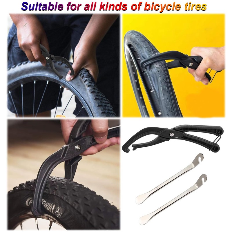 Disassembly clamp, bicycle rim protection tool, bicycle tyre removal clamp,