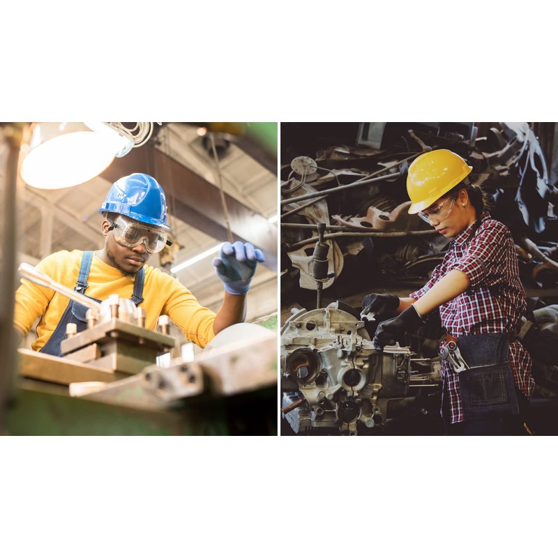 FUZZIO 24 Pairs Ogrifox PU Camouflage Work Gloves Glove Clip