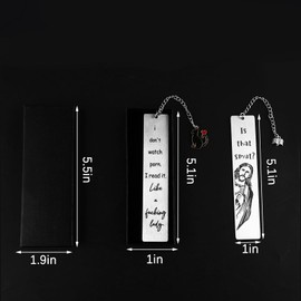 2Pcs Funny Smutty Jesus Bookmark Gifts for Men Book Lover Metal Book Mark Stainless Steel Bookmark Inspirational Women Reading Accessories Unique Friend Coworker Teacher Gifts Male Christmas Gifts