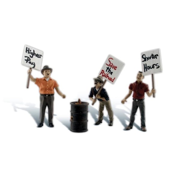 Woodland Scenics G Scale Scenic Accents Figures/People Striking Picketers