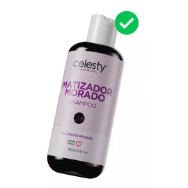 Celesty Shampoo Matizador Violeta Morado Purple Rubio Cenizo 250ml