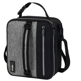 OPUX Premium Insulated Lunch Box for Men, Women | School Lunch Bag for Boys, Girls, Kids | Compact Adult Lunch Pail Work Office Cooler | Soft, Leakproof, 4 Ways to Carry | Fits 12 Cans (Heather Grey)