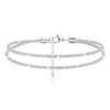 Apasvonino Silver Anklets for women,Layered Anklets Bracelets Adjustable Summer Beach