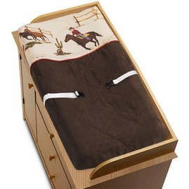 Wild West Cowboy Western Horse Baby Boys Changing Pad Cover by Sweet Jojo Designs