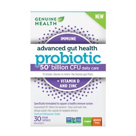 Genuine Health daily Immune + vitamin d and zinc probiotic 50 billion