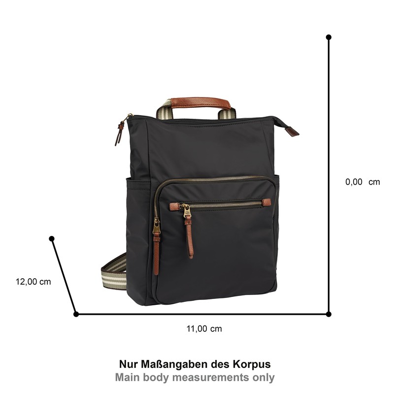 camel active Women's Bari Backpack Handbag, black, M