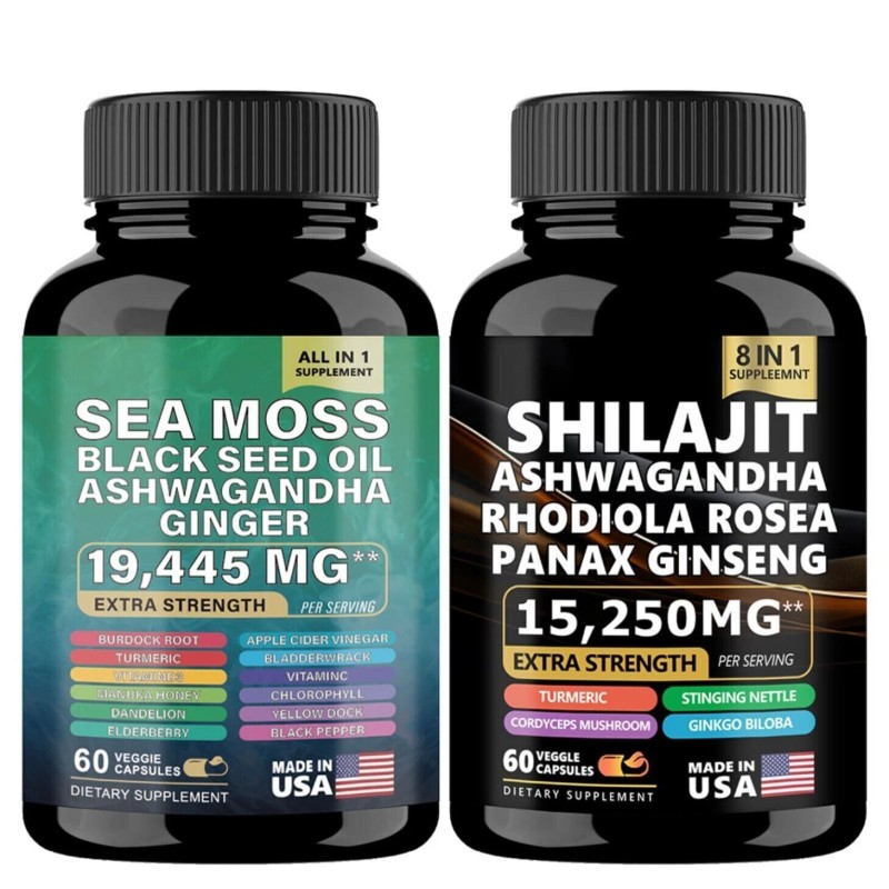 Omnipotent Nutrition Sea Moss & Shilajit (Black Seed Oil, Turmeric,