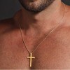Moguri Cross Necklace for Men, 60 cm Stainless Steel Pendant