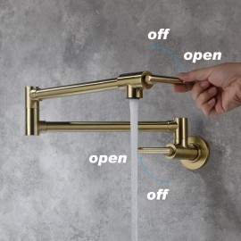Wall Mount Pot Filler Kitchen FaucetColor: as Pic Color