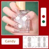 CHANGAR Pegatinas de esmalte de uñas de Navidad con copo