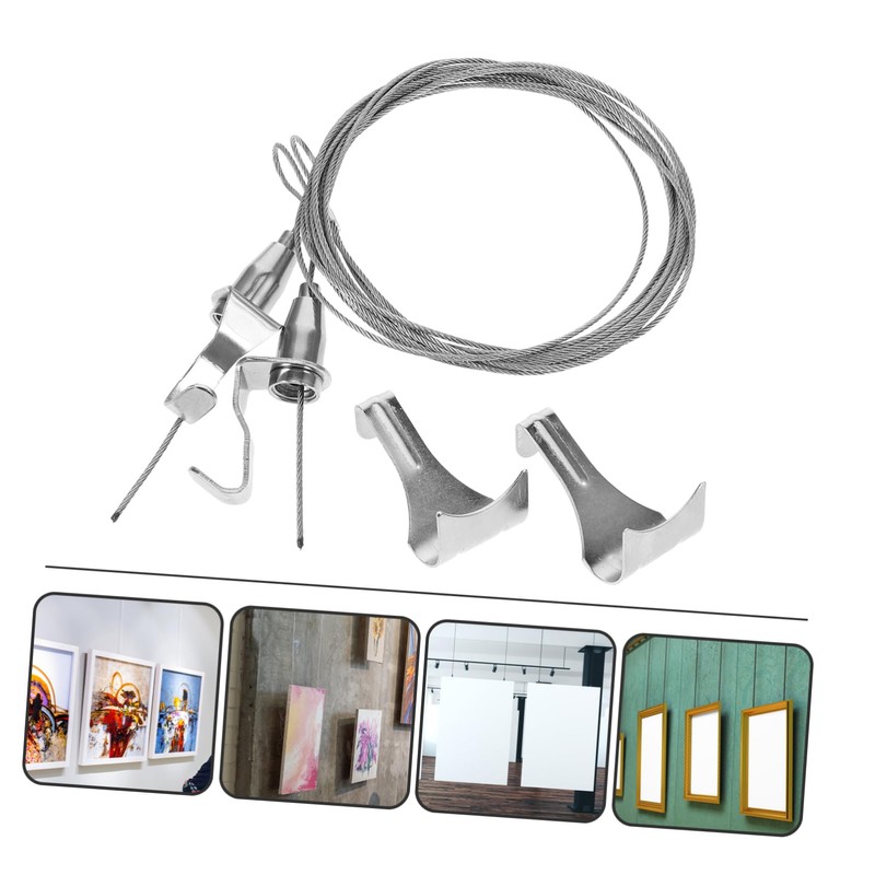 COHEALI 2 Sets Stainless Steel Picture Hanging Wire Kit Adjustable