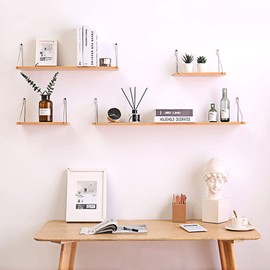 WXVOVXW Wall Shelf No Scratch Wall Shelf Open Shelf Wall Shelf Rental Wall Shelf Wall Shelf Hanging Shelf Easy Install DIY Shelf Wall Display Shelf (30cm White)