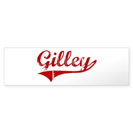 CafePress Gilley (Red Vintage) 10"x3" Rectangle Vinyl Bumper Sticker Car Decal
