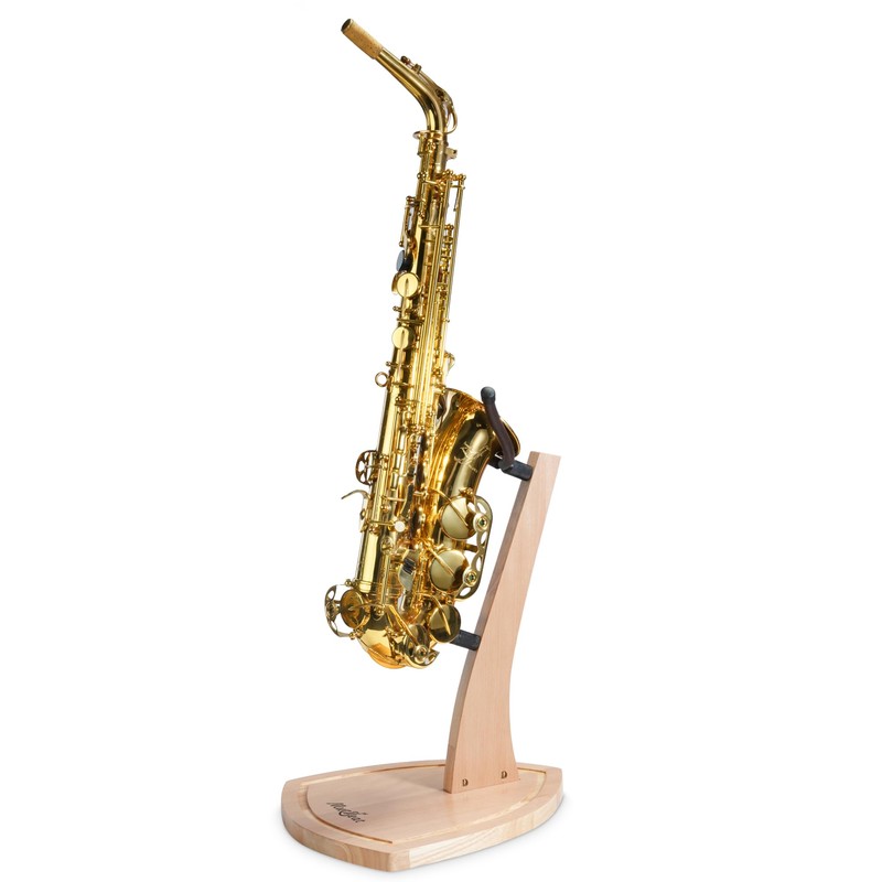 Musbeat Saxophone Stand, Saxophone Stand for Alto and Tenor, Walnut