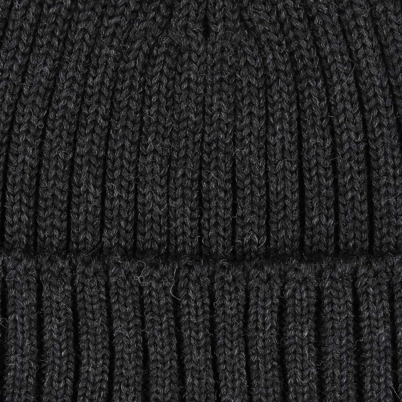 LIERYS Men's Merino Knitted Hat (20 cm Long) - Ribbed