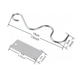 SATONBEYI 1 Pack Peanut Butter Stirrer with Scraper,Peanut Butter Mixer,Stainless Steel Peanut Butter Crank Peanut Butter Tool for 12-30 oz Jars,Stirrer for Mixing Butter and Jam(7.5*2 inch)